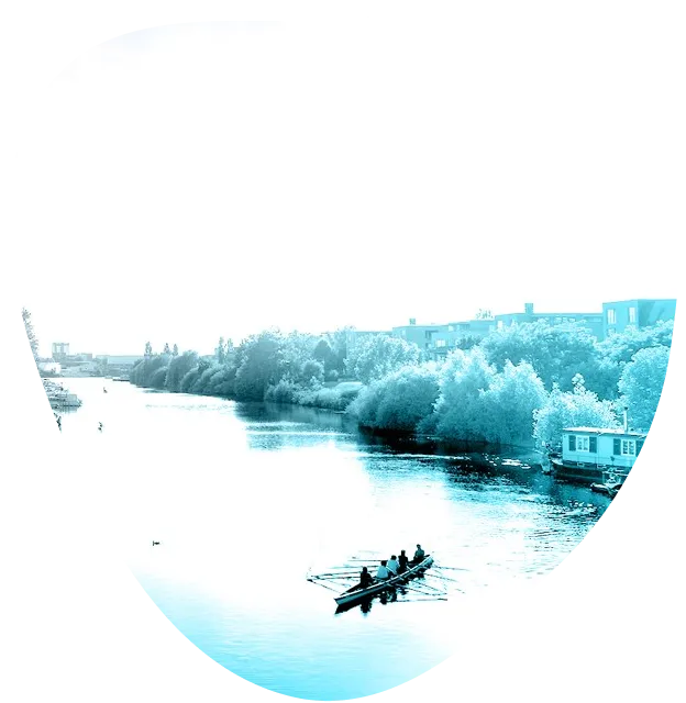 Ruderboot auf der Alster in Hamburg