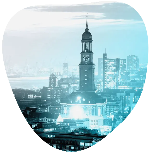 Blick auf den Hamburger Michel