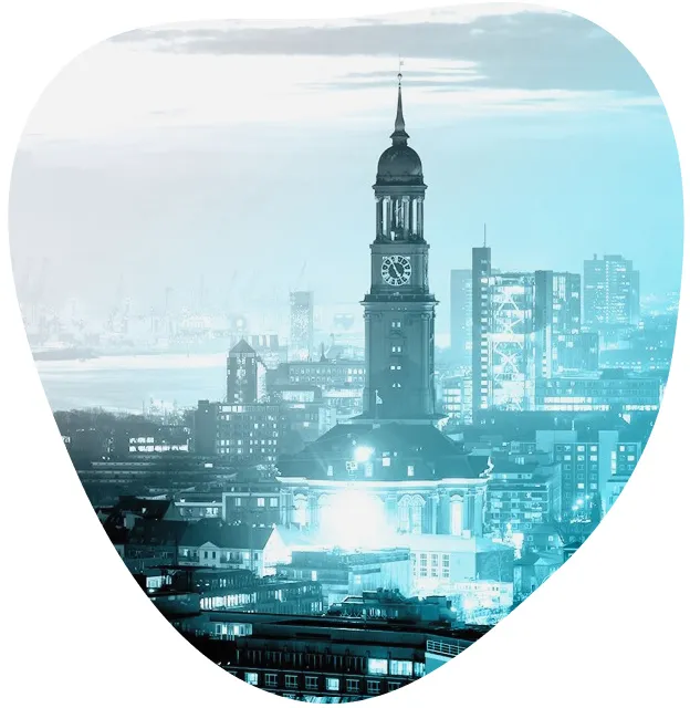 Blick auf den Hamburger Michel